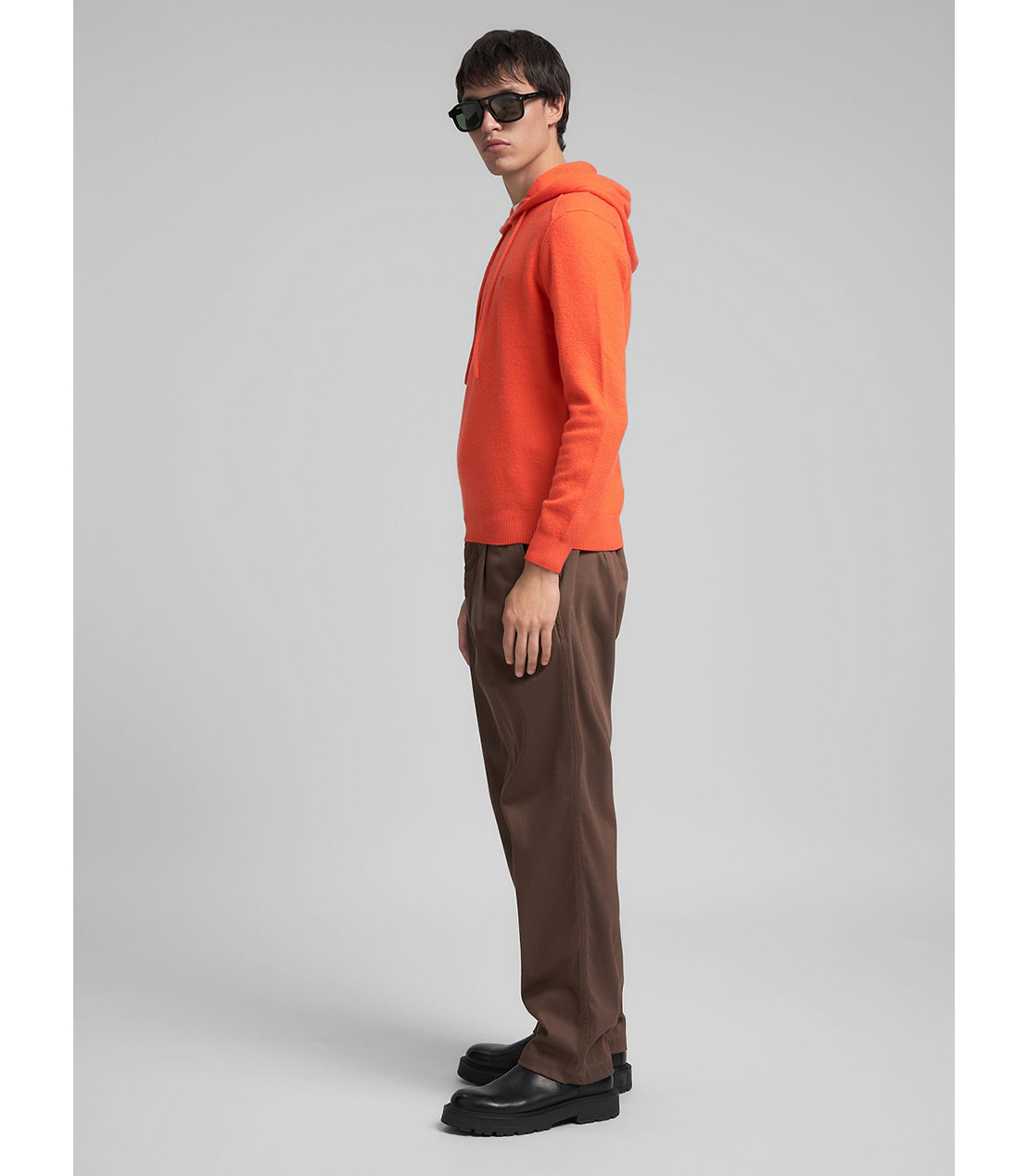 ブライトカラー ニットフーディー 詳細画像 オレンジ 4